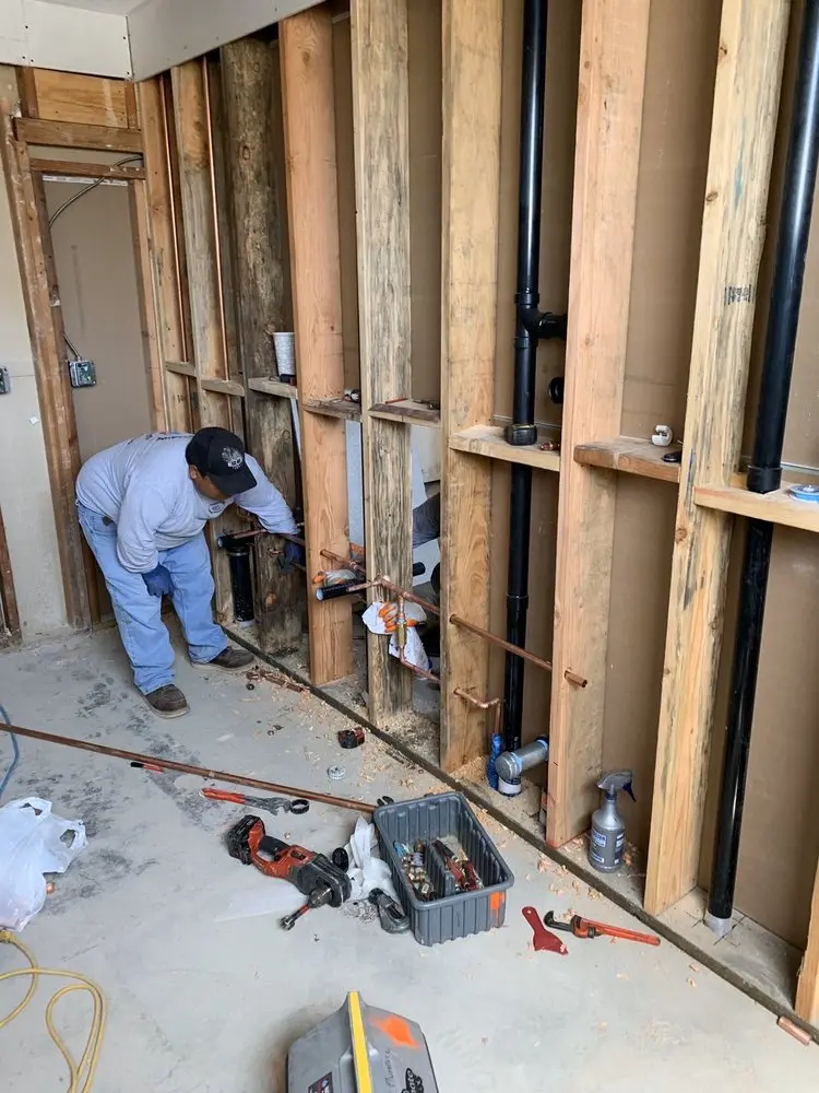 Commercial rough-in plumbing for Water Heater Replacement in Lasley